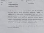 Surat perpanjangan masa kerja Pansus DPRD Kabupaten Mukomuko, Bengkulu, hingga Juni 2023. Foto : Edi Supri